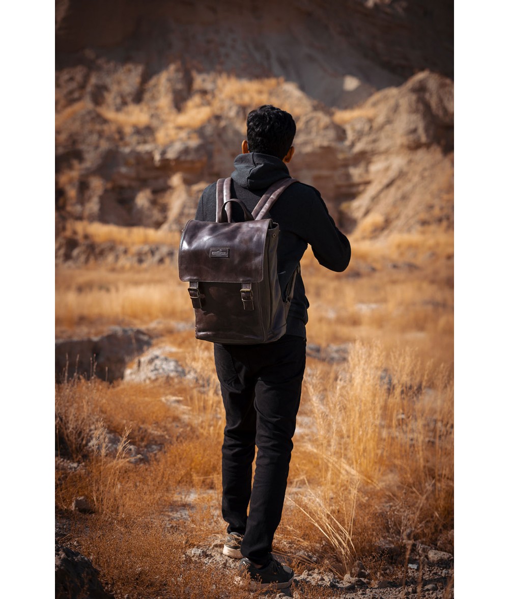 Clayton Vintage Crazy Horse Leather Backpack Alaskan Leather Company